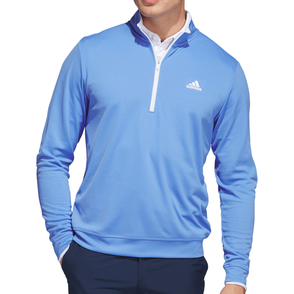 textuur rammelaar verhaal adidas Golf LTWT Herren Sweater 1/4 Zip hellblau - Bekleidung M | Golf &  Günstig