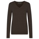 Cashmere & Silk Co. Damen Pullover V-Auschnitt schwarz