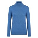 Cashmere & Silk Co. Damen Rollkragen Pullover blau