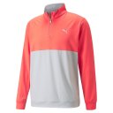 Puma Golf Herren Gamer 1/4 Zip Pullover grau/lachs