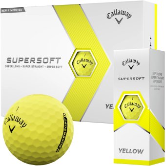 Callaway Supersoft Golfball 12er matt gelb 1