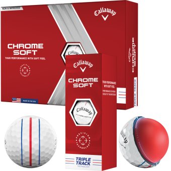 Callaway Chrome Soft Triple Track Golfball 3er weiss 1