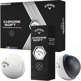 Callaway Chrome Soft X Golfball 3er weiss 1