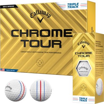 Callaway Chrome Tour Triple Track Golfball 3er weiss 1
