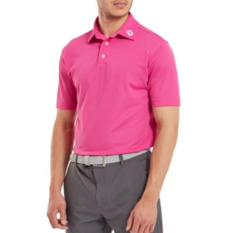 Footjoy Pique Solid Stretch Herren Polo pink M
