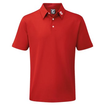 Footjoy Pique Solid Stretch Polo rot XL