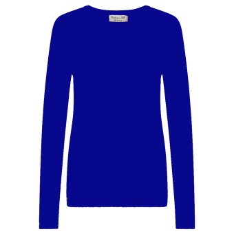 Cashmere & Silk Co. Damen Pullover V-Auschnitt blau M