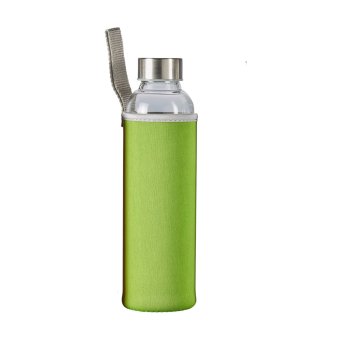 CARYO Glasflasche mit Cover in grün 1