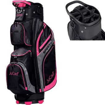 Jucad Sporty Cartbag schwarz/pink 1