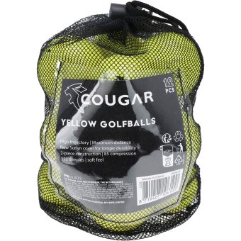 Cougar Distance Golfball 12er Netz gelb 1