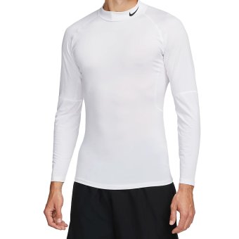 Nike Herren Fitness-Longleeve Mock weiß XL