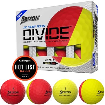 Srixon Q-Star Tour Divide Golfball 12er rot/gelb 1