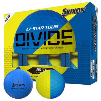 Srixon Q-Star Tour Divide '24 Golfball 12er blau/gelb 1