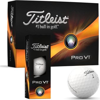 Titleist Pro V1 Golfball 2024 12er Packung weiss 1