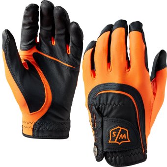 Wilson Staff Fit All Handschuh Herren schwarz/orange linke (Rechtshänder) | One Size