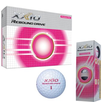 XXIO Rebound Drive Golfball 3er weiss/pink 1